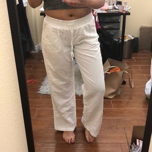 White Takara beach pants